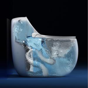 WC monobloc en céramique à poser au sol, chasse d'eau cyclonique, design sans rebord, style européen moderne pour lavabo, cuisine extérieure, usage scolaire - Product Image 3