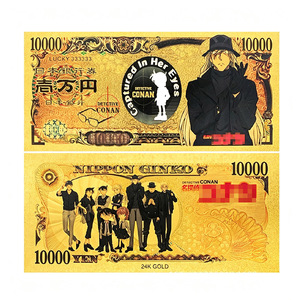 Marque-page Anime Garçon Détective, Carte Billet de Banque 10000 Yen en Feuille d'Or, 8 Motifs, <span class=keywords><strong>Manga</strong></span> Mystère, Objet de Collection, Cadeau pour Enfants - Product Image 2