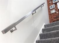 Inoxstar 316 Support de rampe d'escalier moderne en acier inoxydable sur mesure pour balustrade en verre de villa