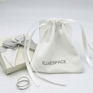 Bolsa de Regalo Reciclable con Logotipo Personalizado, Bolsa de Lona de Algodón con Cordón - Product Image 6