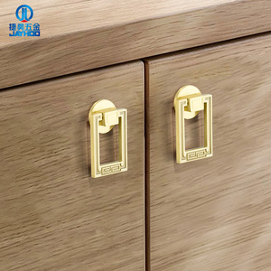 JAYHOO Tiradores de Latón Estilo Chino para Muebles, Forma Geométrica, Herrajes Duraderos para Cajones - Product Image 4