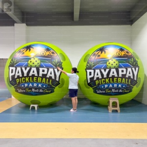 Pelota inflable gigante <span class=keywords><strong>de</strong></span> pickleball <span class=keywords><strong>de</strong></span> 3 m y 10 pies con luces LED, llamativa, para parques <span class=keywords><strong>de</strong></span> <span class=keywords><strong>atracciones</strong></span>/promoción <span class=keywords><strong>de</strong></span> partidos comunitarios - Product Image 3