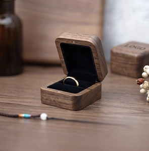 Jewelry <b>Box</b> Walnut Solid Wood Wedding <b>Ring</b> <b>Box</b> for Wedding on Diamond <b>Ring</b> Valentine's Day Gift Trinkets Storage Table - Product Image 5