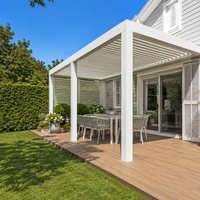 Toit Rétractable Ajustable, Installation Facile, Cadre en Aluminium, Télécommande, Livraison Rapide, Pergola Motorisée en Aluminium