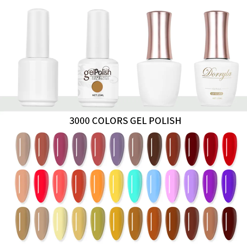 Menghe 3000 colour salon easy soak off free sample UVgel nail polish 15 ml