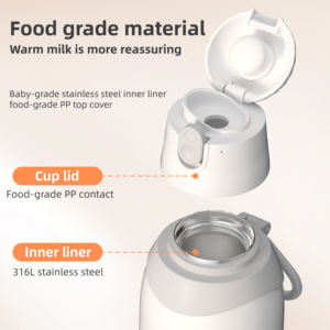 Draadloze elektrische draagbare 500ml USB-waterkoker pasteurisatie 316L roestvrij staal babyvoeding melkwarmer voor reizen, thuis en hotel - Product Image 5