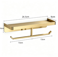 Support mural moderne en acier inoxydable argenté pour téléphone portable, porte-rouleau de papier toilette, accessoire de cuisine et de salle de bain