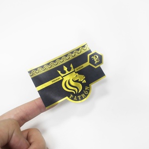 Wholesale Gold Foil Embossed 3D Embossed <b>Logo</b> Cigar Label Packaging Cigar Band <b>Sticker</b> Custom Cigar Bands Ring - Product Image 2