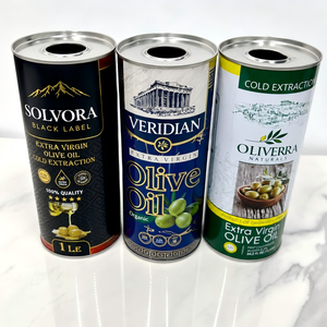 Boîtes en fer blanc vides 100ml 250ml 500ml pour huile d'olive, huile alimentaire de qualité alimentaire, 20L, avec anneau de tirage, logo personnalisé - Product Image 1