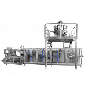 Machine à sachets Doypack horizontale entièrement automatique électrique pour aliments et boissons, haute productivité, moteur à roulement central, PLC, vente chaude - Product Image 1