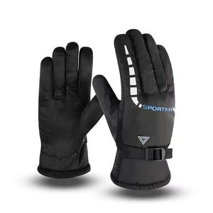 FF4500 soğuk hava termal açık bisiklet kayak eldiven kadın erkek polar astarlı sıcak rüzgar geçirmez kış eldiven - Product Image 2