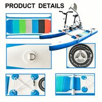Vélo aquatique gonflable pour jeunes, style SUP, ponton flottant plat, cadre en aluminium, résistant à l'usure, pliable, nouveau design de Lumark, Chine