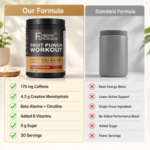 Suplemento Pre-Entrenamiento Shecome Personalizado para Adultos con Creatina 330G y Vitamina D para Apoyo Muscular, Polvo Pre-Entrenamiento con Creatina - Product Image 4