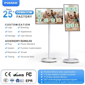 Wholesale Smart <b>Portable</b> <b>Tv</b> on Wheels 32 Inches Interactive Touch Screen <b>TV</b> Display Black Movable Television 120Hz Refresh Rate - Product Image 1