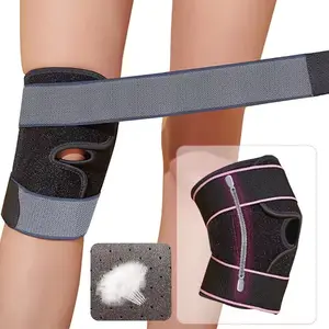 Sapatas de compressão de joelho profissional casual elástico de nylon para joelho suporte de joelho alto