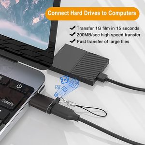 Convertidor de adaptador de cable de cargador SYONG tipo <span class=keywords><strong>C</strong></span> a <span class=keywords><strong>USB</strong></span> a hembra a macho, compatible con carga y transferencia de datos para ordenador portátil, teléfono móvil, PC - Product Image 3