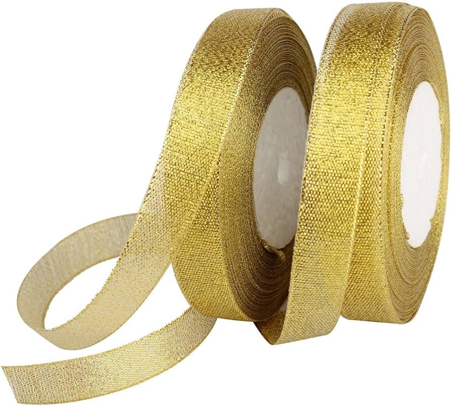 High End Reusable and Eco-friendly Custom Ribbon with logo Gold