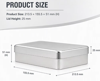 Boîte de rangement pour biscuits en fer blanc argenté mat, conteneur cadeau en métal pour l'emballage d'articles ménagers quotidiens
