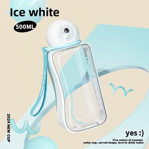 Sommer New Style High Appearance Level Plastik becher Tragbare süße Kinder Wasser flasche Outdoor Große Kapazität Outdoor Sport flasche - Product Image 3