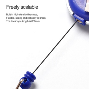 DEYlKEY Rotatif Circulaire 34mm <span class=keywords><strong>Extensible</strong></span> 600mm <span class=keywords><strong>Porte</strong></span>-<span class=keywords><strong>Badge</strong></span>, <span class=keywords><strong>Badge</strong></span> En Forme De Défilement, Transparent YOy0 Infirmière Accessoire Gif - Product Image 5