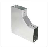 Plateau de câblage horizontal en alliage d'aluminium ignifuge avec revêtement plastique, courbure à 90 degrés pour chemin de câbles