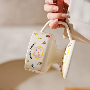 แก้วเซรามิกสไตล์ตะวันออกกลาง ดีไซน์นอร์ดิก 201-300 มล. ใช้ซ้ำได้ ปลอดภัยสำหรับอาหาร เป็นมิตรต่อสิ่งแวดล้อม สำหรับชา กาแฟ น้ำ เบียร์ และของหวาน - Product Image 3