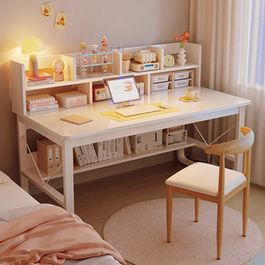 <span class=keywords><strong>Bureau</strong></span> d'ordinateur en bois MDF pour la maison avec étagère intégrée, <span class=keywords><strong>bureau</strong></span> d'étude pour chambre à coucher - Product Image 1