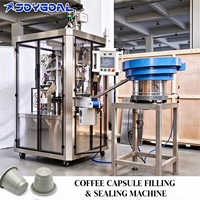Machine automatique rotative de remplissage et de scellage de capsules de café Nespresso, machine d'emballage de dosettes de café avec purge d'azote