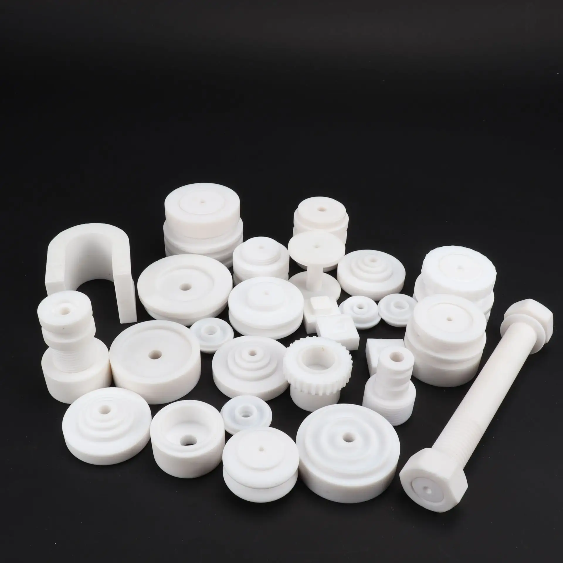 Precision wear resistant insulating plastic machined parts industrial non standard PTFE special shaped parts