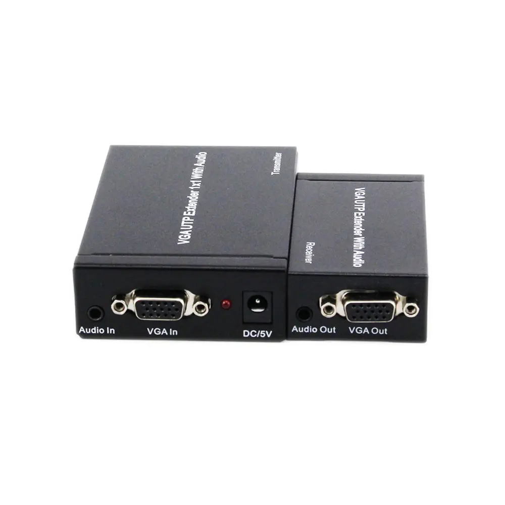 Vga Extender 300m với âm thanh HDMI đầu vào và 1080p hiển thị khuếch đại máy phát và máy thu qua UTP LAN Cat 5E/6