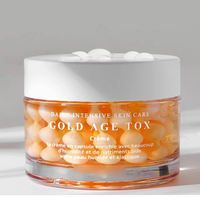 Crème Visage Magique Hydratante Anti-rides Réparatrice au Collagène et Vitamine C Bio, Capsules Anti-âge au Collagène et Or, Marque Privée