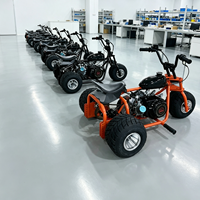 Kart à pédales tout-terrain à essence pour adultes, 3 roues, buggy de divertissement tout-terrain