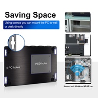 Mini PC Industrial Celeron J4125, Placa Base ITX Sin Ventilador con RAM DDR4, Nuevo Lanzamiento, Compatible con Enchufes de AU, EE. UU., CN y UE