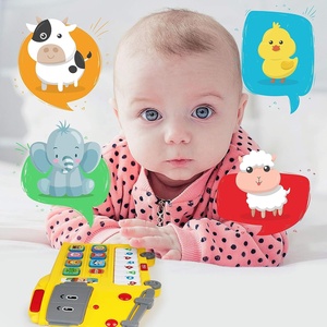 למידה בית ספר אוטובוס צעצוע עם אורות ומוסיקה, 8 מוסיקלי הערה פסנתר מפתחות, 6 בעלי חיים נשמע כפתורים ולחצן מצב - Product Image 3