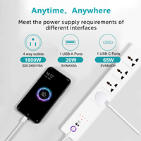 Regleta Inteligente LangYeao 65W GaN con 4 Tomas de CA, Control Independiente, Carga Rápida USB-C PD, WiFi/ZigBee/Matter, Compatible con Alexa