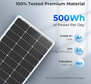 CE RoHS 12V 18V 24V PV-Mono-Solarmodule 50W 100W 300W 330W 350W 400W 500W Solarpanel-Reiseset - Product Image 3