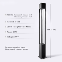 Lampadaire extérieur moderne à LED, en aluminium, IP65, pour jardin, rue, parking, lampadaire, poteau lumineux, bollard