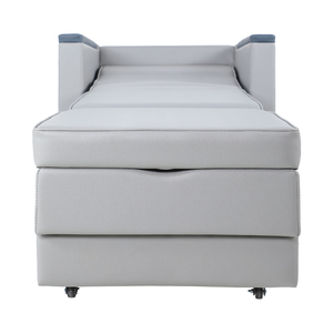 <span class=keywords><strong>Fauteuil</strong></span> de prélèvement sanguin électrique moderne avec revêtement en cuir PU, réglable, pliable, portable, fonction d'inclinaison pour usage hospitalier - Product Image 5