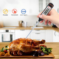 Termometer elektronik Sensor temperatur memasak daging, pengukur suhu Digital Mini untuk makanan minuman panas