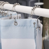 Luxe PVC métal résistant à la rouille rideau de douche crochets décoratifs anneaux salle de bain cuisine Patio bureau noël maison accessoires