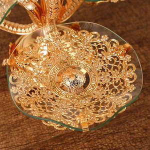 2024 בסגנון חדש זהב פירות זכוכית ומתכת מגדל עבור בית פירות תפאורה עבור קישוט החתונה משטח - Product Image 4