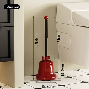 Spazzola per <span class=keywords><strong>WC</strong></span> a Campana in Plastica, Nuovo Set Domestico di Alta Gamma con Copertura di <span class=keywords><strong>Pulizia</strong></span> Completa, Spazzola Speciale per la <span class=keywords><strong>Pulizia</strong></span> del <span class=keywords><strong>WC</strong></span> Squat - Product Image 6