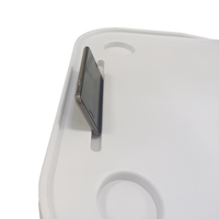 Produit de centre de soins supérieur, ABS solide, plateau de table de fauteuil roulant facile à nettoyer et amovible avec porte-boisson pour le dîner