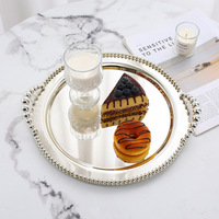 Europese luxe retro taartborden, fruit- en snackborden, zilveren borden, sierlijke schotels, bruiloftdecoratie, dessertpresentatie