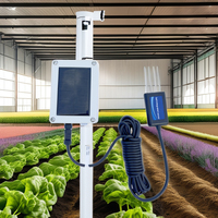 Capteur de température, d'humidité, d'EC, de NPK, de salinité et de pH du sol 8-en-1 avec panneau solaire, alimenté par énergie solaire, pour serveur et logiciel gratuit