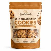 Sachet personnalisé thermoscellable pour biscuits, pochette verticale refermable en aluminium de qualité alimentaire