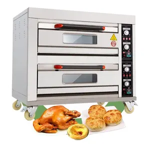 Commercial Electric Double 9 16 Tray Bakery Equipment Guangzhou Cake Large Dack Bake Deck Oven Philippines