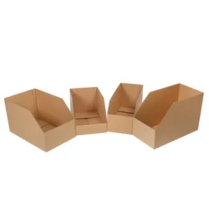 Étagères de rangement et de tri super dures boîtes en carton emplacement d'entrepôt paquet boîtes de rangement à toit ouvert