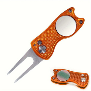 Nhà Máy Không Có Tối Thiểu Thiết Kế Biểu Tượng Tùy Chỉnh Kim Loại Nam Châm Golf Divot Công Cụ Sửa Chữa Và Hat Clip Với Bóng Đánh Dấu Độc Đáo Trống Divot Công Cụ - Product Image 4