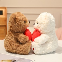 Ours en peluche pour la fête des mères, ours doux avec cœur « Love Mom Happy Mother's Day », cadeau pour maman/grand-mère, commande en gros